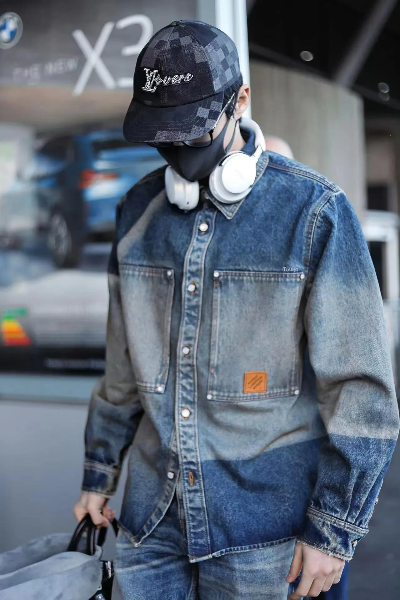 Louis Vuitton/Louis Vuitton 24Fw sun-faded washed denim jacket